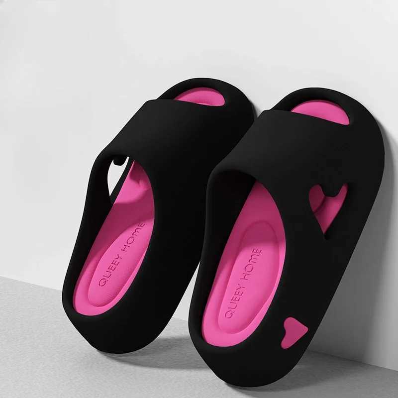 House Slipper Flip Flop Women Love Heart Platform Cloud Outdoor Indoor Summer Soft Sandal Slides Ladies Home Hotel Shoe Flat EVA XJ250610
