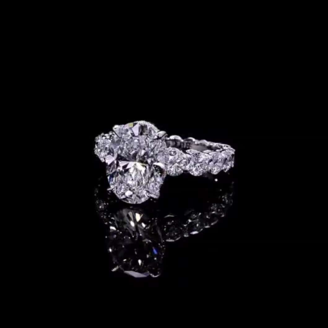 Hip Hop Iced Out Moissanite Stone Gold Plated Custom Rings Design for Women