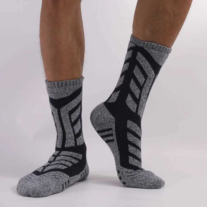 Winter Socks Skiing Sports Thermal Men Outdoor Trekking Hiking 2024 Thermosocks Non-slip Thick Bottom Casual Cycling Socks Eu 39 Z250610