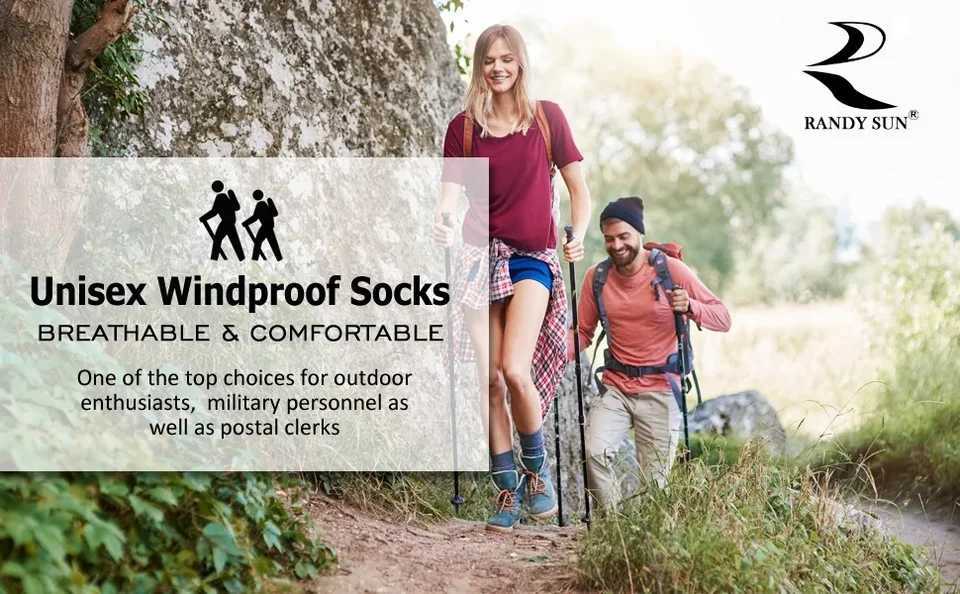 RANDY SUN Waterproof Socks Breathable Windproof Women Outdoor Sports Hiking Trekking Skiing Climbing Fishing Against Cold Waves Z250610