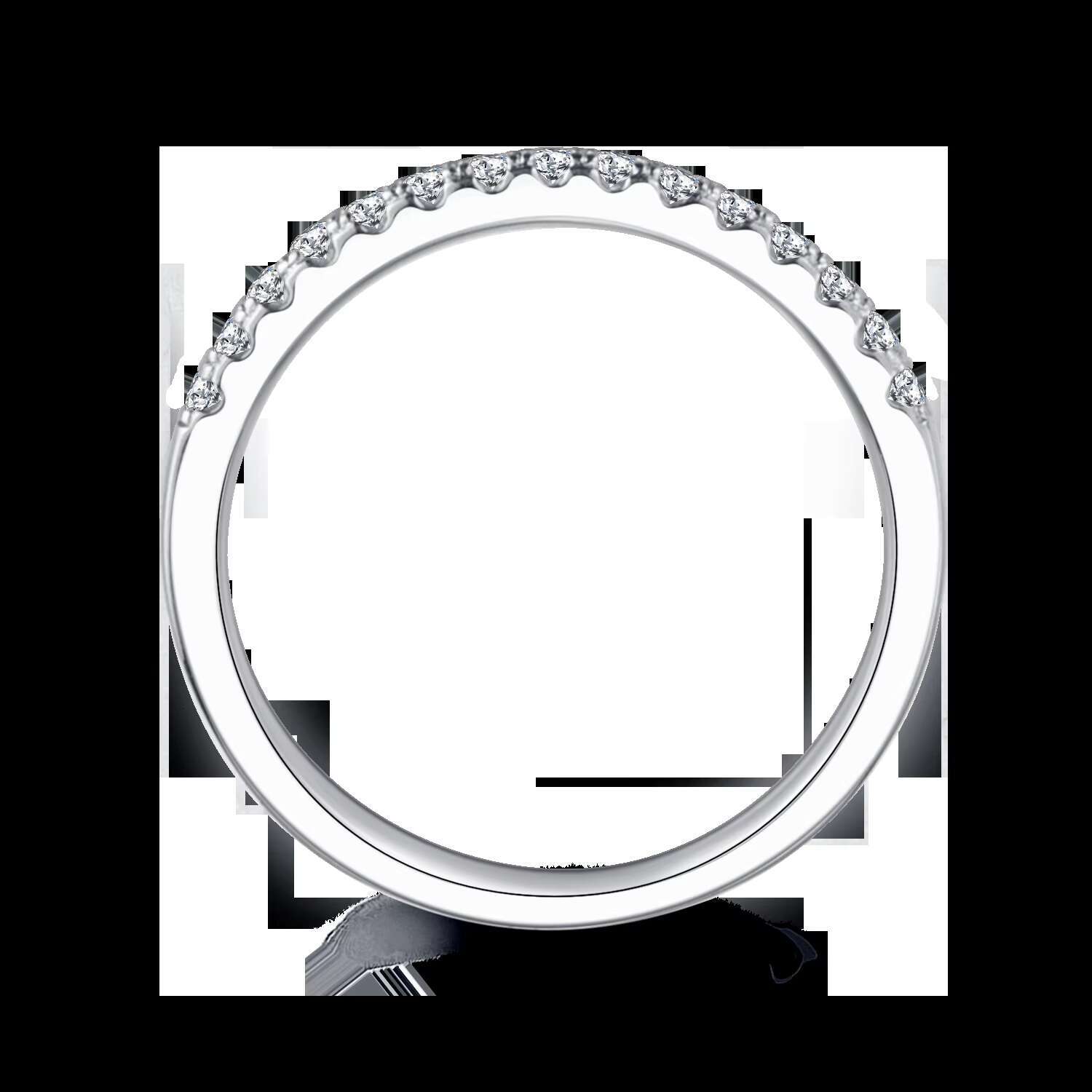Best Selling Fashion Women Fine Jewelry 925 Sterling Silver 15pcs Moissanite Stones Wedding Band Engagement Ring for Women