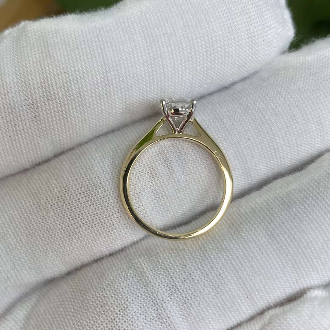 Customizable Solitaire Oval 1ct-4CT White Gold 14K18K IGI Certified CVD HPHT Lab Grown Diamond Ring for Women Engagement Wedding