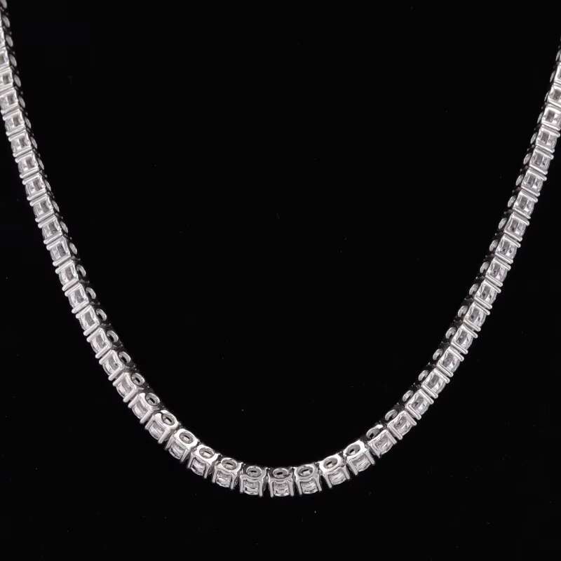 OACOCA Tennis Necklace Gold Plated 3mm Moissanite Diamond Necklace Low MOQ Hip Hop Men Jewelry