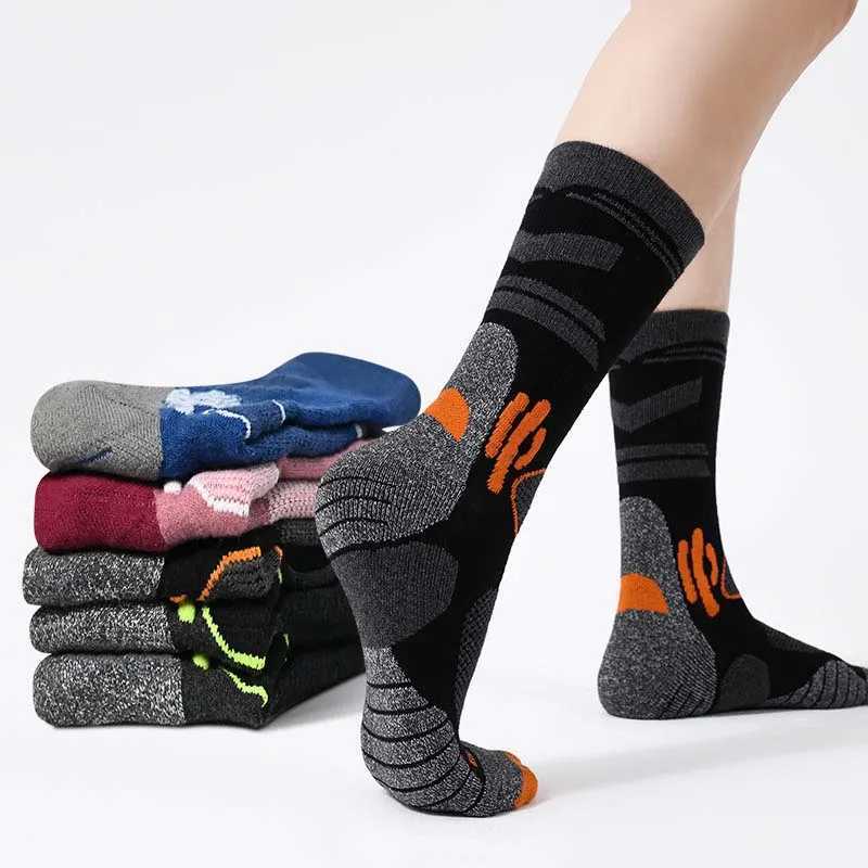 30% Merino Wool Hiking Socks for Men Women Autumn Winter Warm Hiking Trekking Skiing Hunting Fishing Seamless Outdoor Sports Z250610