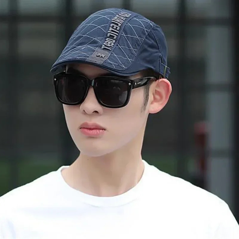 Summer Mens Hats Letters Embroidery sboy Caps Outdoor Gorro Hombre Boinas Beret Hat Retro Driver Flat Cap For Women 250610
