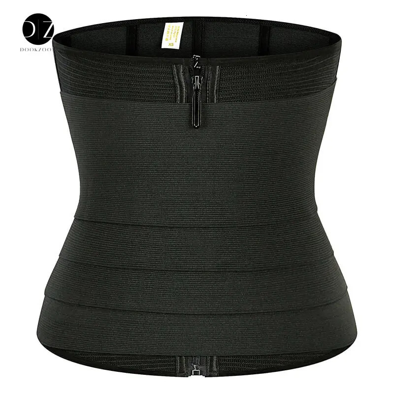 9 Steel Bones Waist Trainer Corset Shaper Adjustable Belly Tummy Control Snatch Me Up Wrap Stretch Bands Slim Body Women 250610