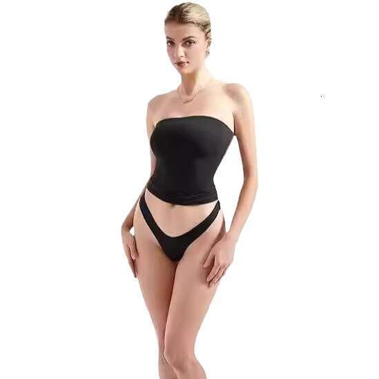 Women's Summer Inner Wear Backless Two-Piece Set Basic Vest Sexy Hot Girl Tube Top Women B5