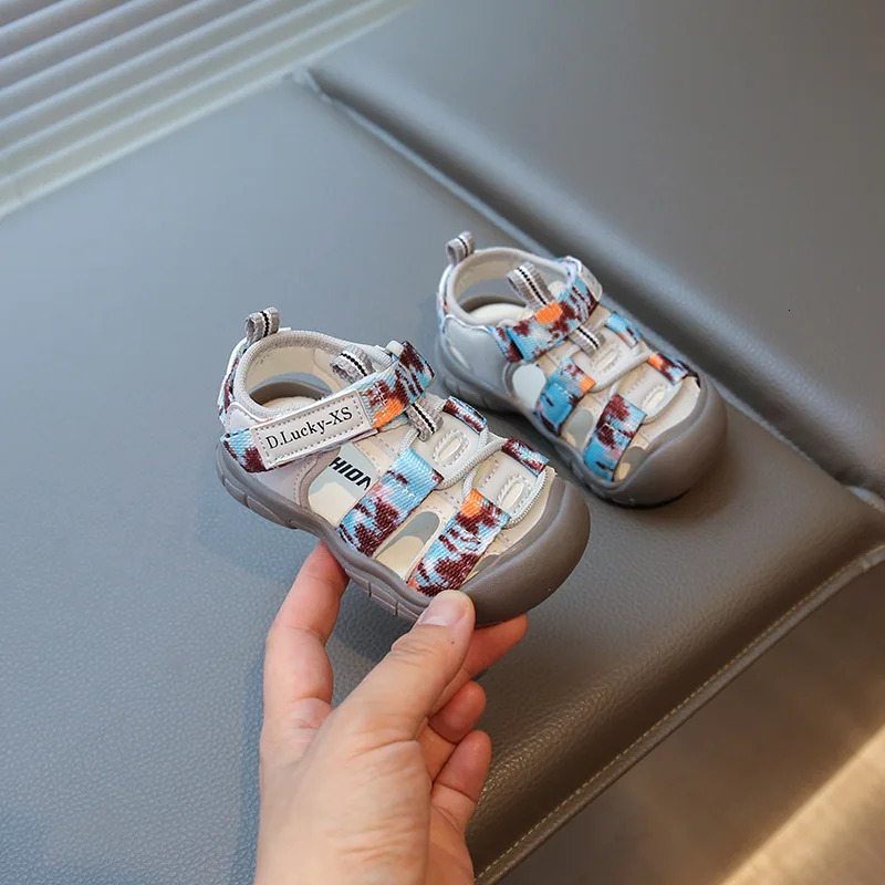 1-3 Years Baby Sandals High Quality Infant Summer Shoes Toe Protection Little Toddler Boys Girls Casual Sport Sandals For Baby 250611