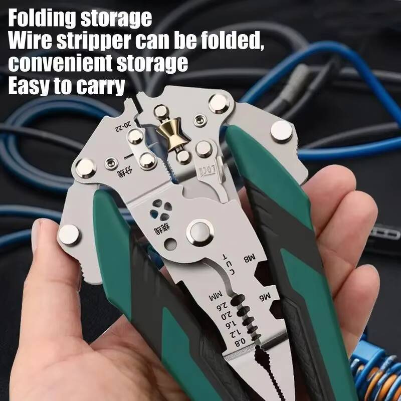 Multi-Function Wire Foldable Cable Cutter Stripper Pliers Electrician Hand Tool for Cutting Crimping Winding