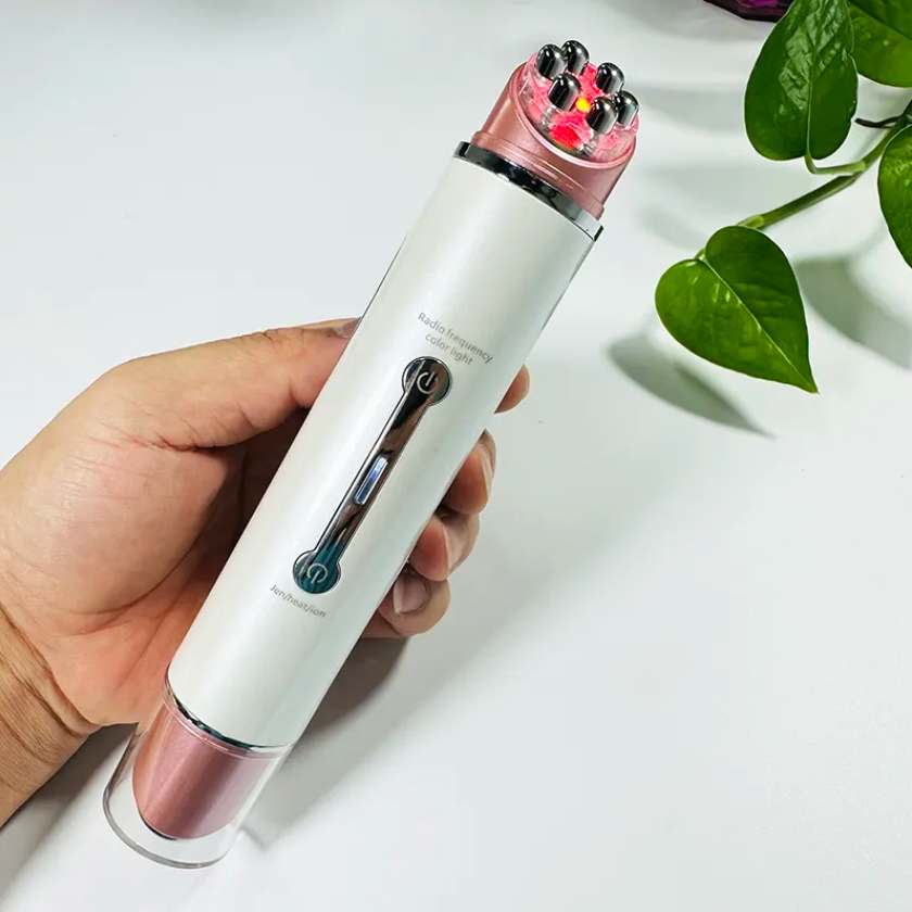 2 in 1 Facial Eye Massager RF EMS LED Light Vibration Massage Skin Rejuvenation Face Lifting Wrinkles Dark Circle Remover