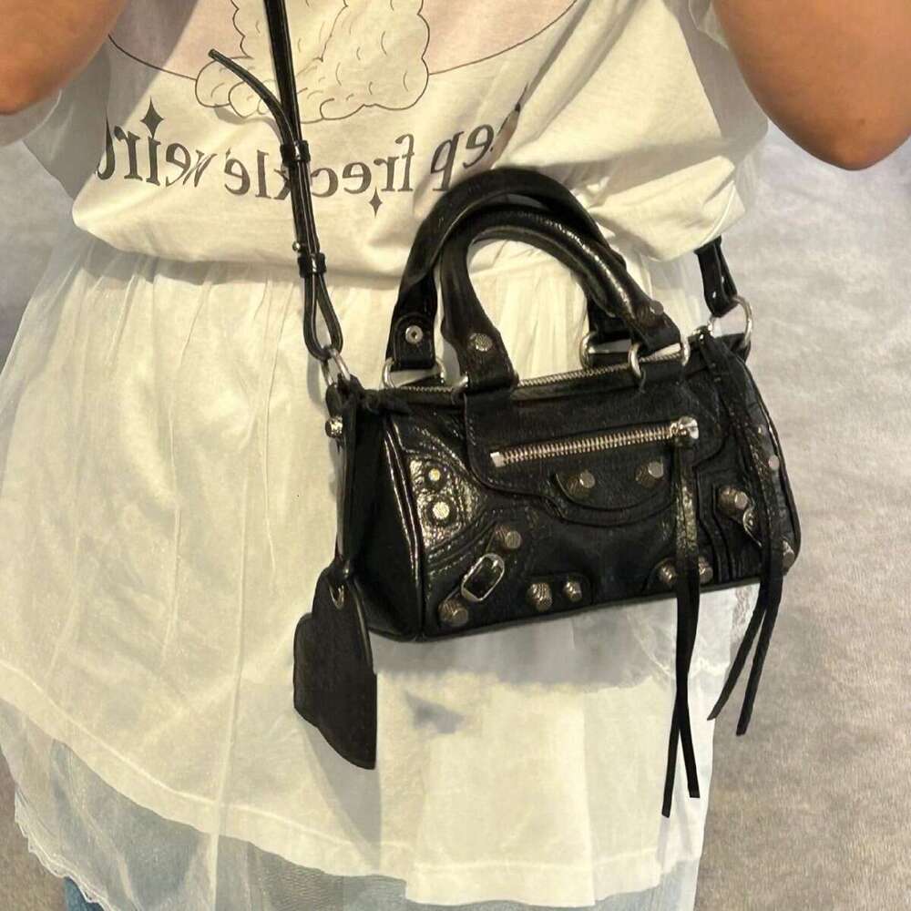New Trendy Fashion Versatile Motorcycle Mini Bowling Design Handbag Crossbody Bag for Women Niche