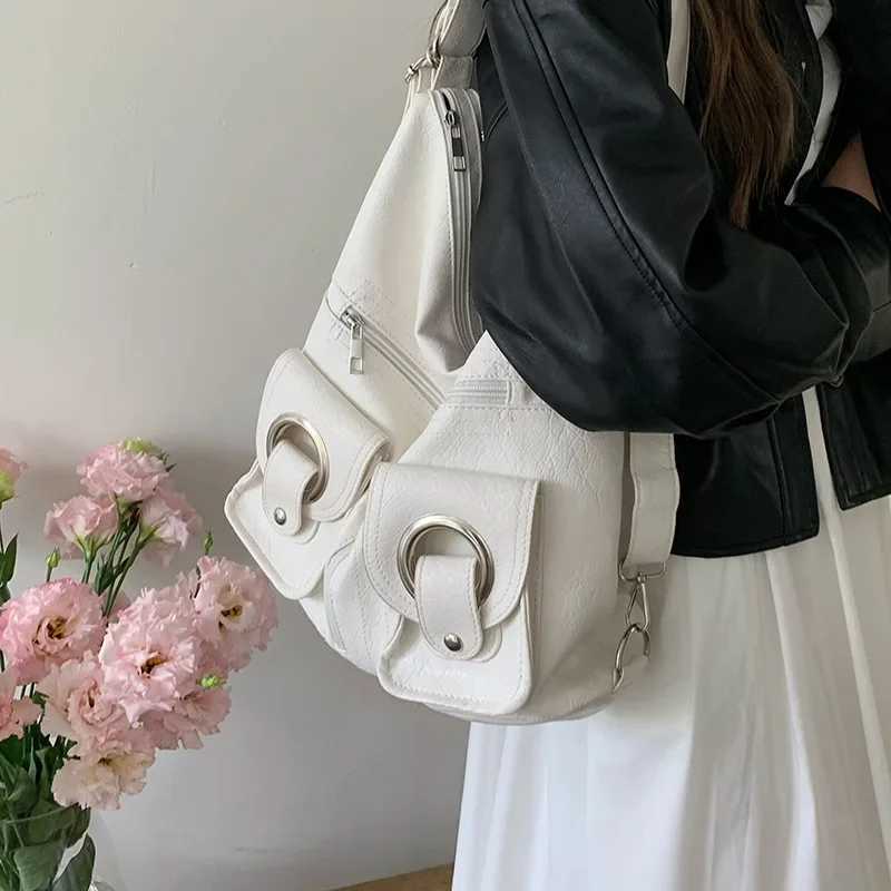Vintage Womens Bag Leather Multifunctional Shoulder Bag Fashion Ladies Backpack Waterproof Wearable Square Backpacks XJ250610