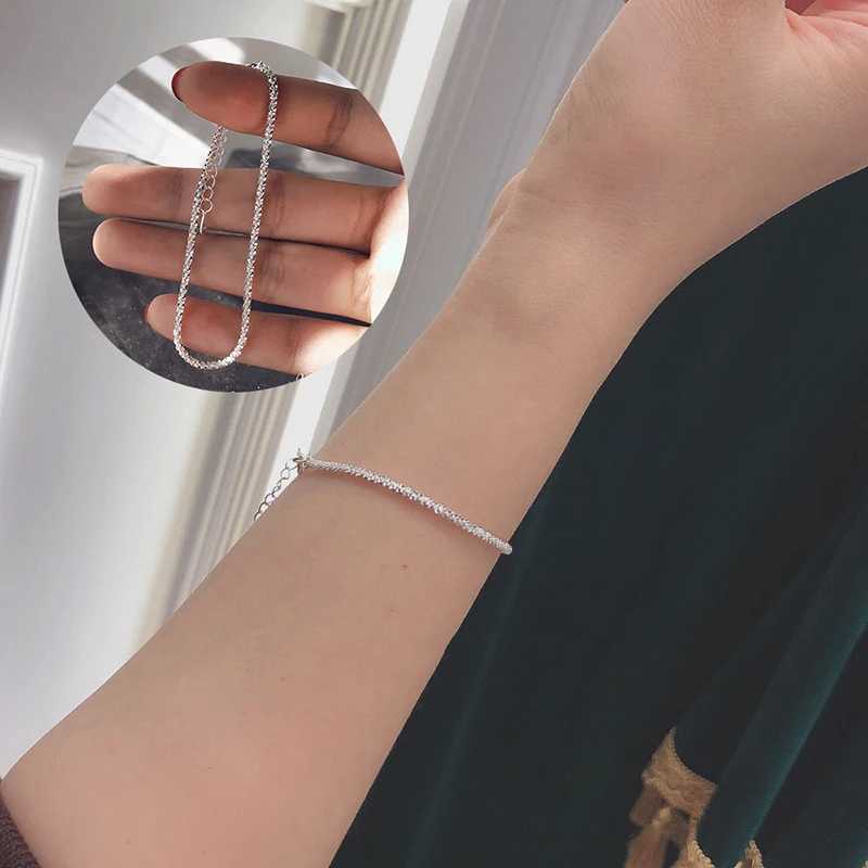 New Silver Color Sparkling Gypsophila Adjustable Bracelet Bangle for Women Fine Fashion Jewelry Wedding Party Gift XJ250707