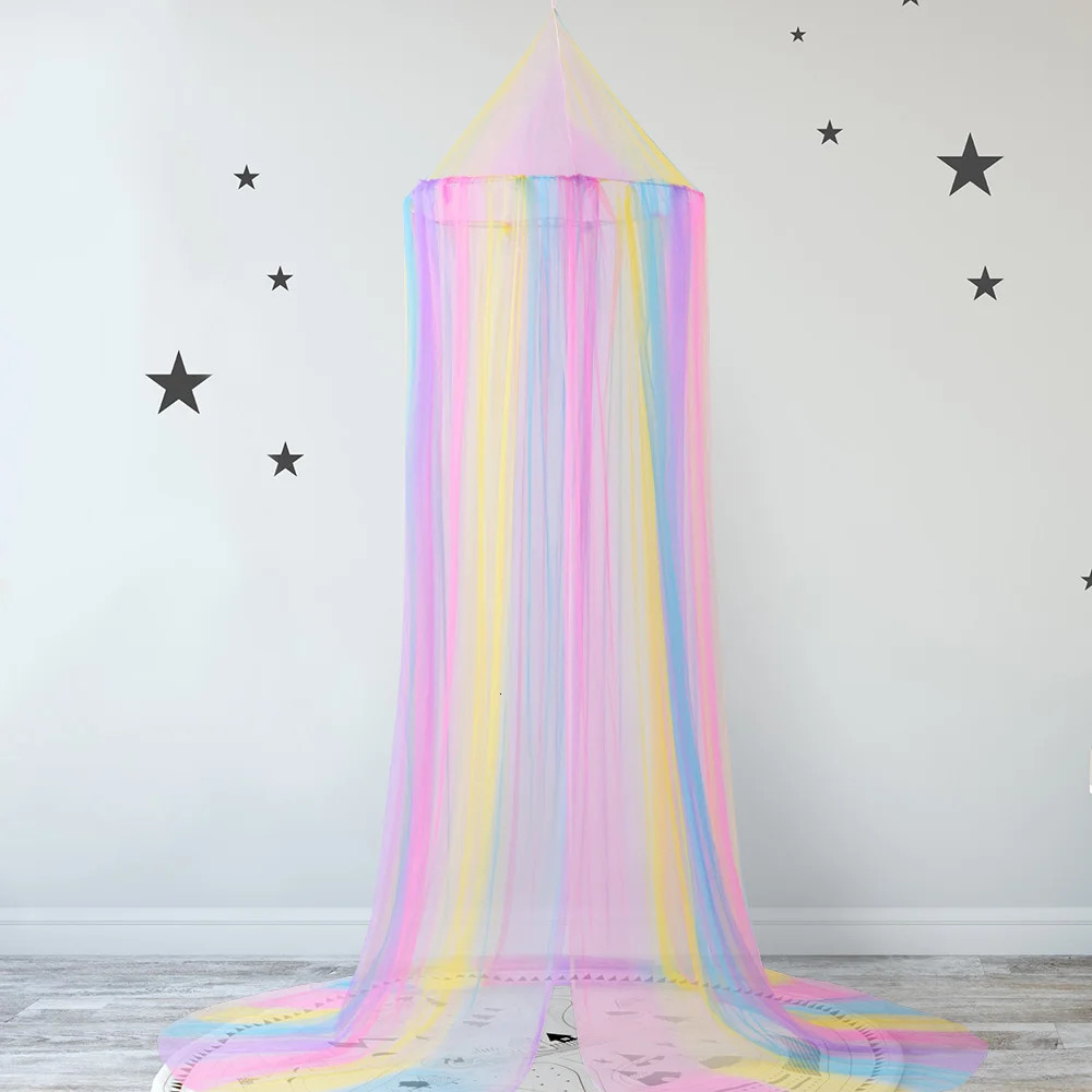 Summer rainbow dome baby mosquito net antimosquito free installation of childrens cute beautiful bed curtain 250604z