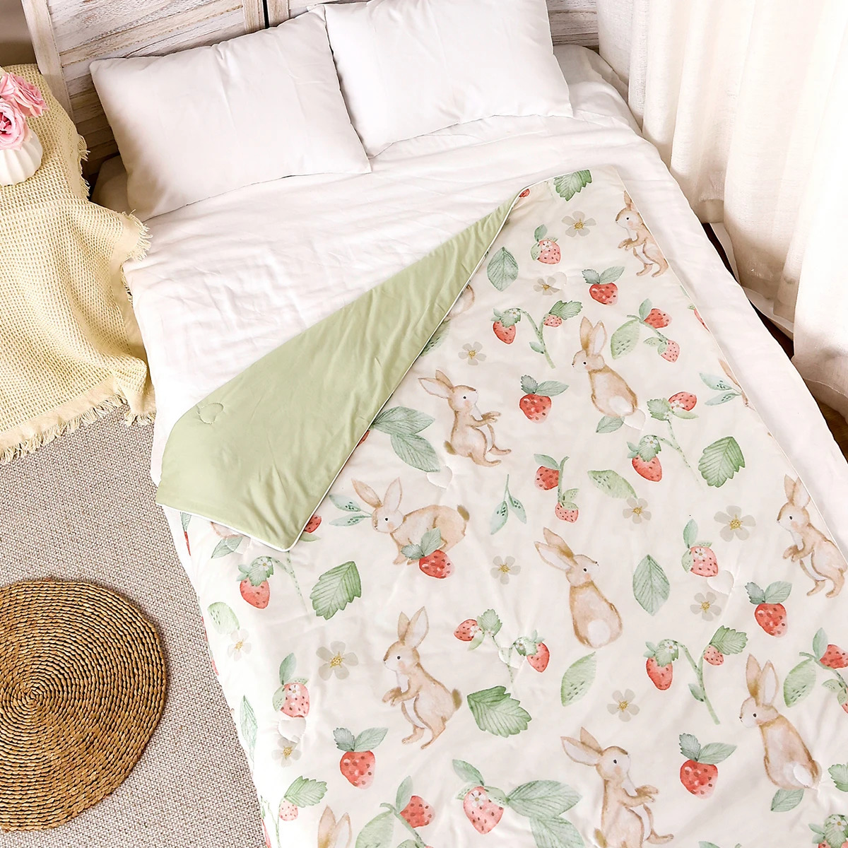 HappyFlute 150x110cm Double-Sided Skin-Friendly Soft blanket Soothing Cool Summer Quilt for Infants 250527