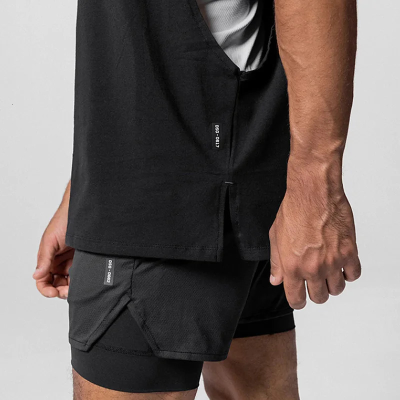 Mens Cotton Bodybuilding Tank Tops Gym Fitness Sleeveless Shirt Male Stringer Singlet Summer Casual Printed Undershirt Vest 250609
