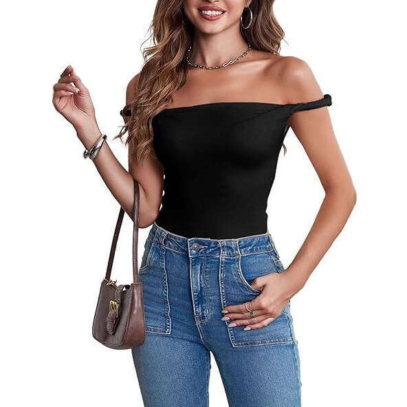 Women's T-Shirt Tank Twist Knot Strap Vest Sexy New Fashion Crop Top B5
