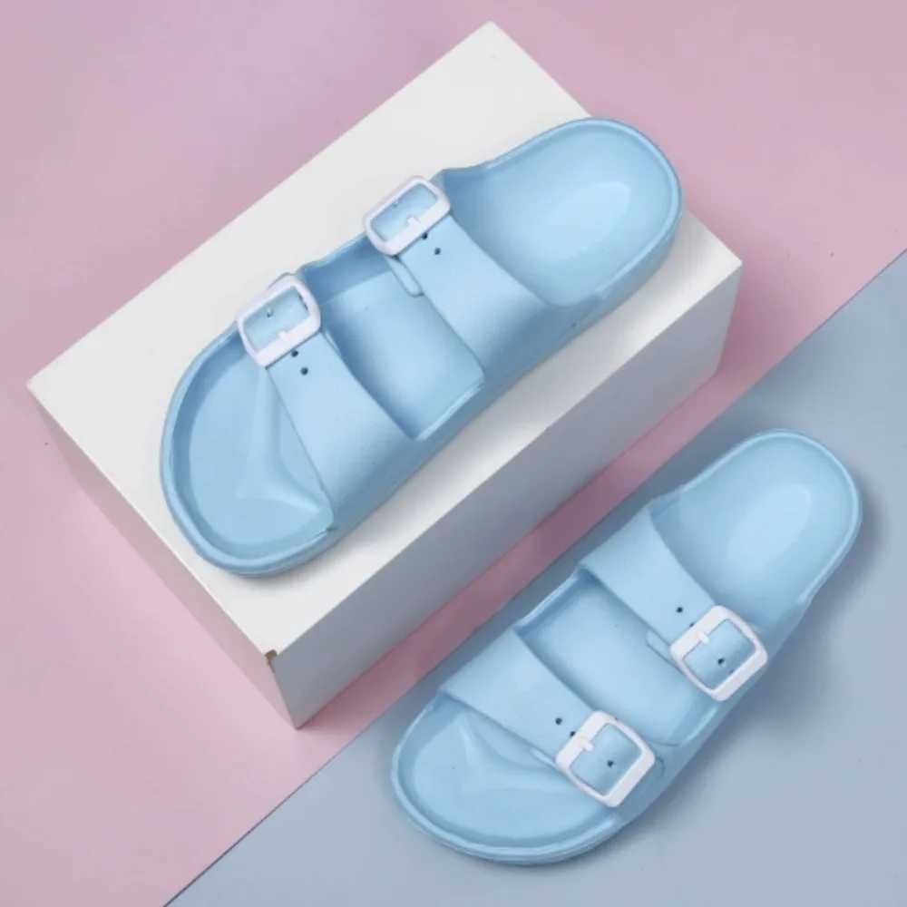 EVA Slippers Mens Summer New Casual Belt Buckle Beach Flip Flops Men and Women Designer Shoes Indoor Couple Bathroom Slippers XJ250610