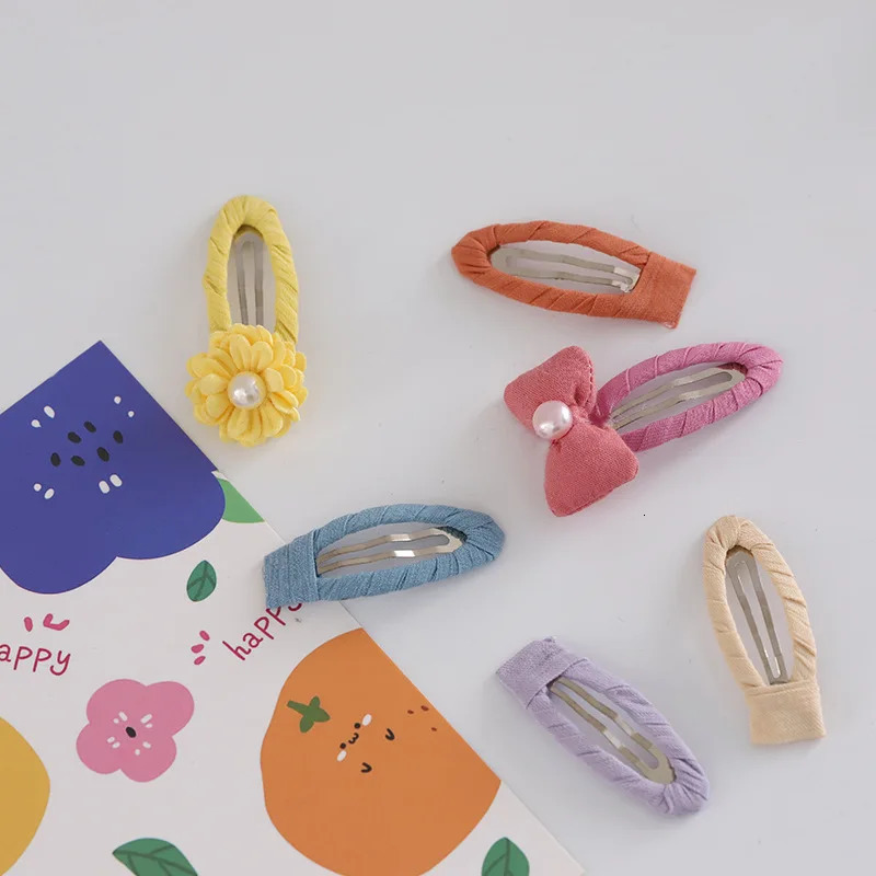 100 PCS/Lot Ribbon Covered Snap Clips For Baby Hairpins DIY Accessories 5CM 250611