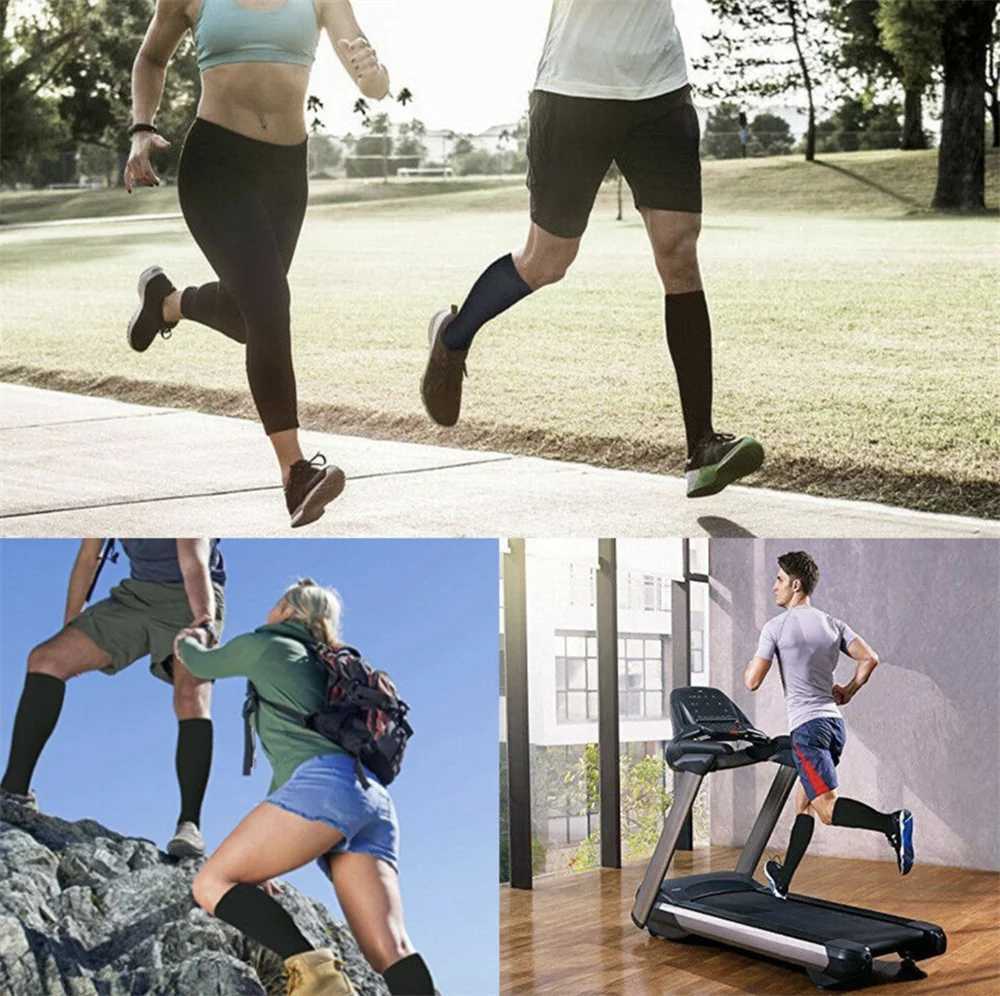 6 Pairs Copper Compression Socks Women Men Anti Fatigue Pain Relief Graduated Unisex Compression Stockings Knee High 20-30 MmHg Z250610