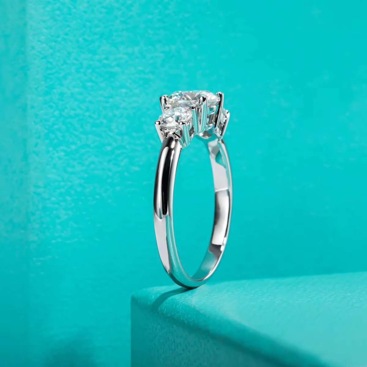 1.6ct Moissanite Engagement Ring - D Color 925 Sterling Silver Promise Wedding Ring for Women - Fine Jewelry Wholesale