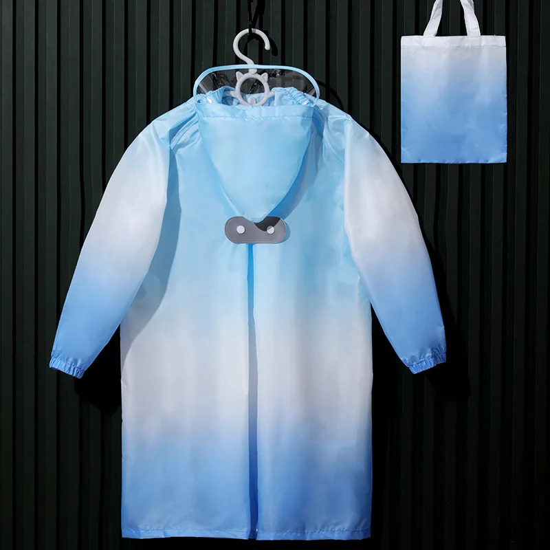 70-170CM Gradient Waterproof Cartoon Raincoat for Children Kindergarten Primary Children Schoolbags Position Poncho Fashion 250611