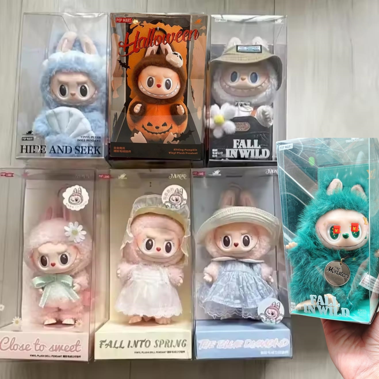 Free shipping Labubu The Monsters Heartbeat aron Enamel Face Pvc Figurine Tabletop Ornament Kawaii Doll Kid Birthday Gift