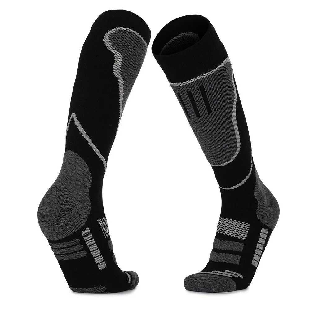 2 Pairs Ski Socks Cold Weather Socks for Snowboarding Snow Winter Thermal Knee-high Warm Hunting Z250610