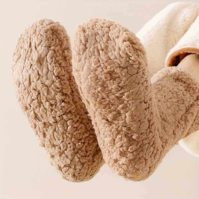 1pair Men Thermal Sleep Sock High Quality Silicone Non-slip Comfortable Women Socks Soft Solid Color Fashion Thickened Floor Sox Z250610