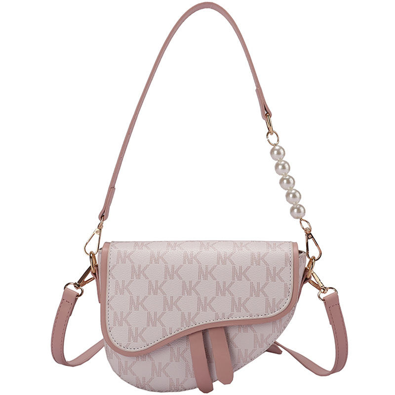 hot free shipping Cross Body bag for woman fashion Casual saddle handbag versatile classic shoulder bag black white pink khaki