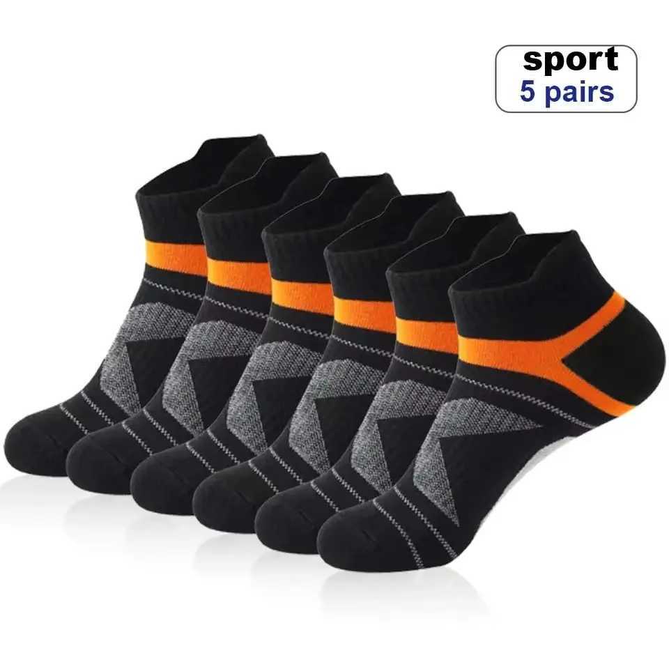3/5Pairs High Quality Socks Men Outdoor Casual Athletic Socks Short Breathable Black Ankle Socks Run Sports Socks Size38-44 Z250610