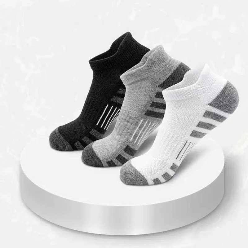 1/6/12 Pairs Men Basketball Sports Socks Fashionable Black White Gray Running Mesh Sweat Absorbing Breathable Leisure Sports Socks Z250610