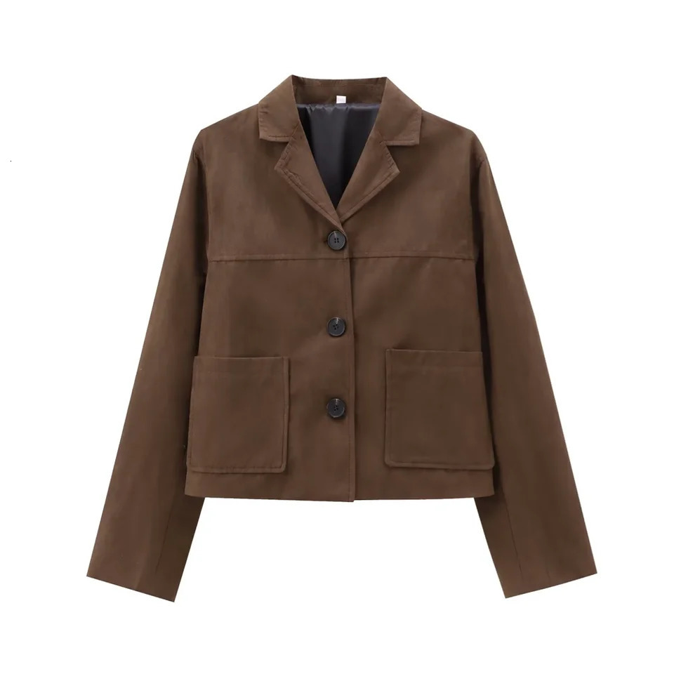 PB ZA autumn womens clothing fashionable temperament slim fit simple versatile short suede jacket 250609