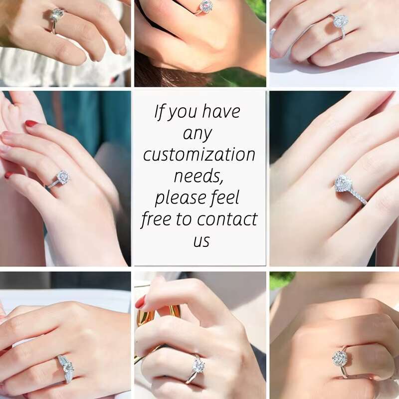 Moissanite Sterling Silver Natural Emerald Pear Pink Rings 2Ct Lab Diamond Engagement Ring For Women Stainless Steel