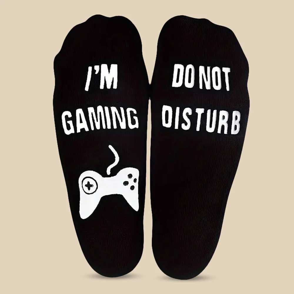 1 Pair of Men Do Not Disturb I M Gaming Socks Men Gifts Ideas Valentines Day Kids Valentine Gamer Sock Gift For Mens Dad Father Z250610