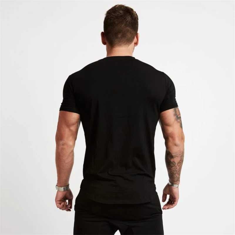 New Arrival Mens Muscle Sports T-Shirts Fashion Tees Tops Short Sleeve Athletic Workout Gym Clohting Slim Fit T Shirts for Men Z250611