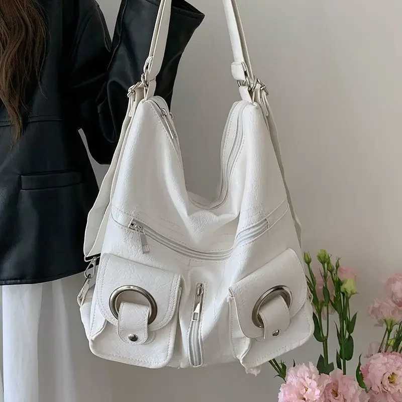 Vintage Womens Bag Leather Multifunctional Shoulder Bag Fashion Ladies Backpack Waterproof Wearable Square Backpacks XJ250610