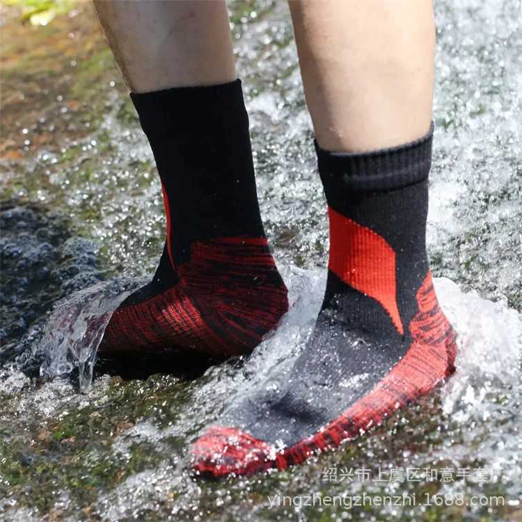Waterproof Socks Breathable Outdoor Waterproof Hiking Wading Camping Winter Skiing Socks Riding Snow Warm Waterproof Socks Z250610