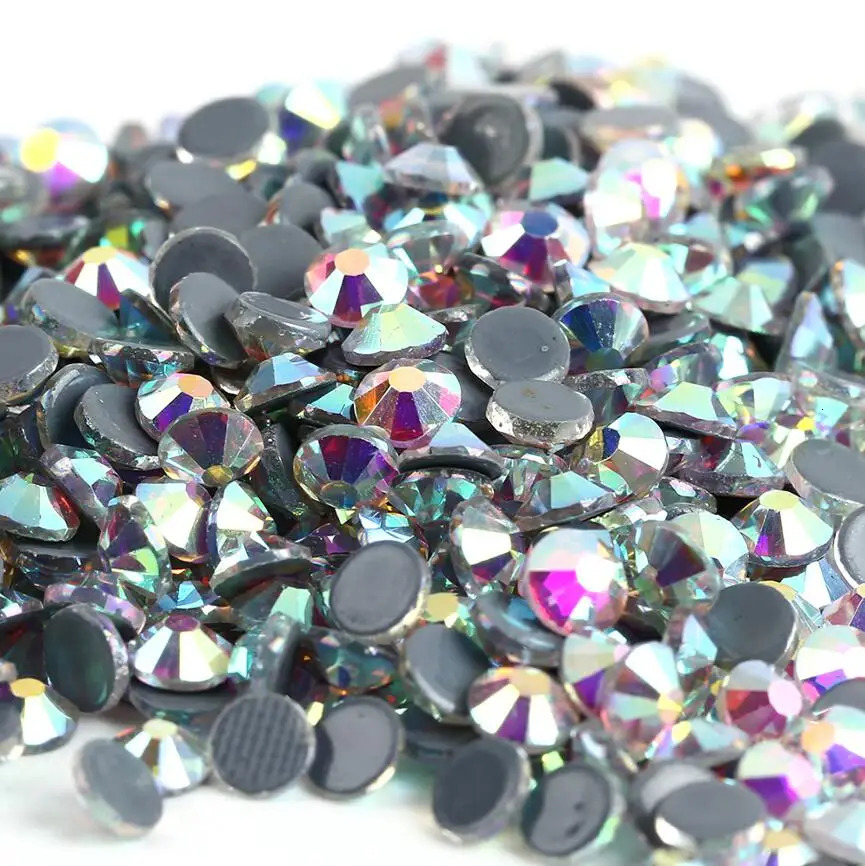 Super Glitter Crystal AB Non Fix s SS3SS50 FlatBack Strass Sewing Fabric Garment Nail Art Decorations 250606