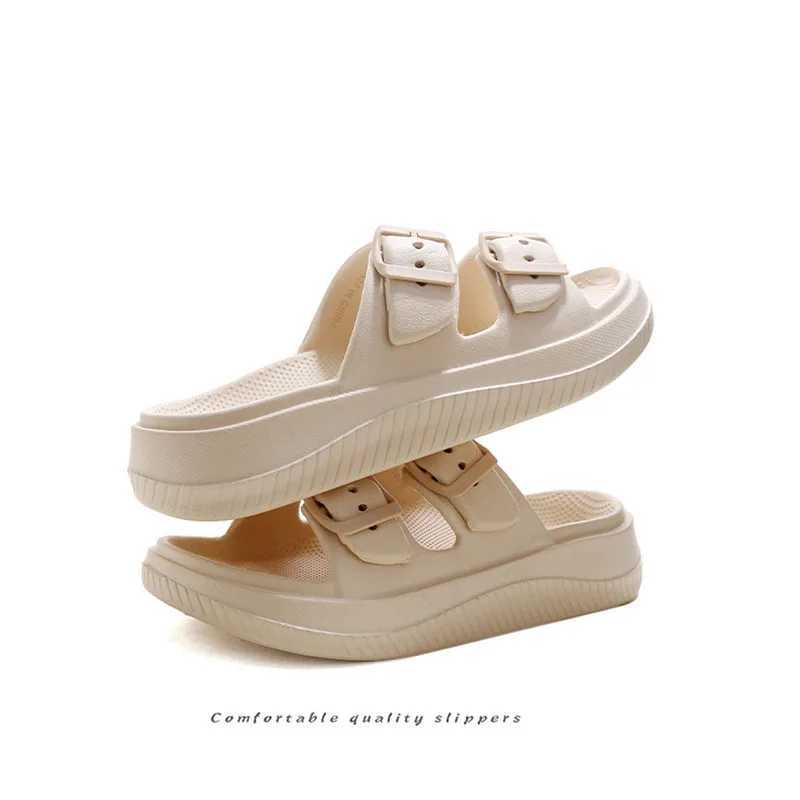 Double Band Slippers For Womens Men Summer EVA Cloud Sandals Woman Thick Platform Slides 2025 Mens Beach N Slip Flip Flops XJ250610