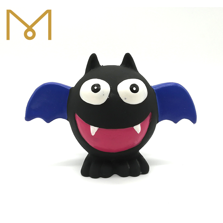 Rubber Halloween Bat Dog Toys Squeaky Latex Toothbrush Chewy Puppy Pet Toy 3pcs/Pack