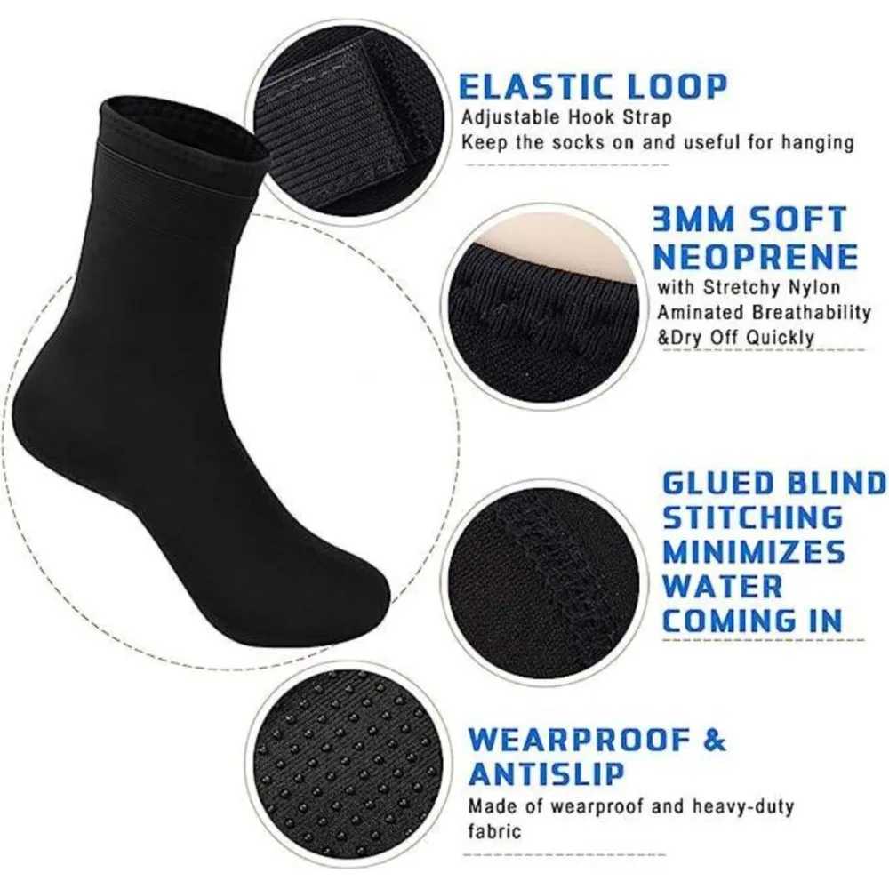5mm Neoprene Socks 3mm Wetsuit Shoes Non-slip Surf Swimming Fins Socks Elasticity Beach Boots Warm Socks for Snorkeling Diving Z250610