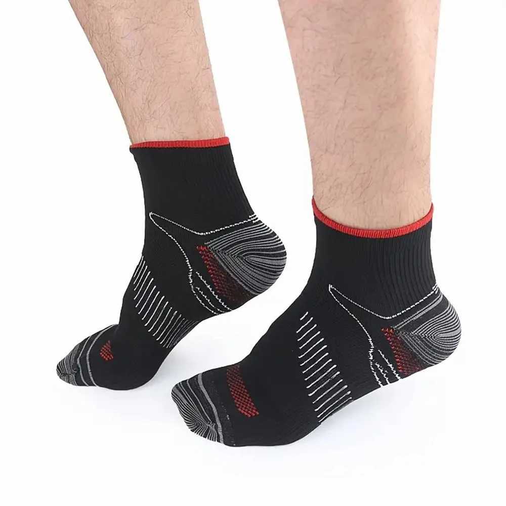 1/6 Pairs Men Plus Size Compression Sports Socks Foot Fascia Design Comfortable Breathable Deodorizing Running Cycling Socks Z250610