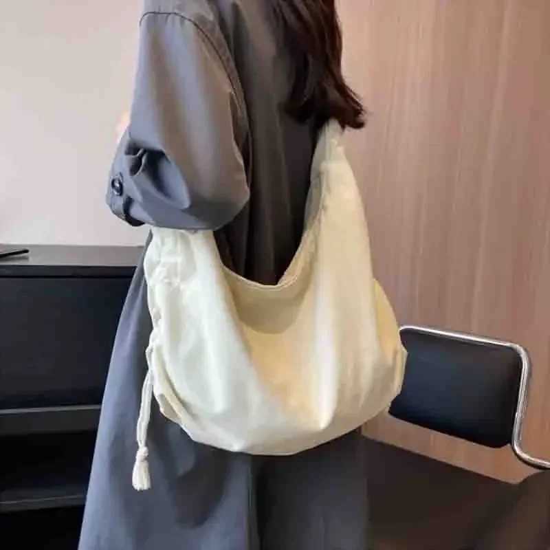 Large Capacity Fashion Canvas Shoulder Bag For Women College Student Book Bag Travel Shopping Crossbody Bag School MessengerBagXJ250610