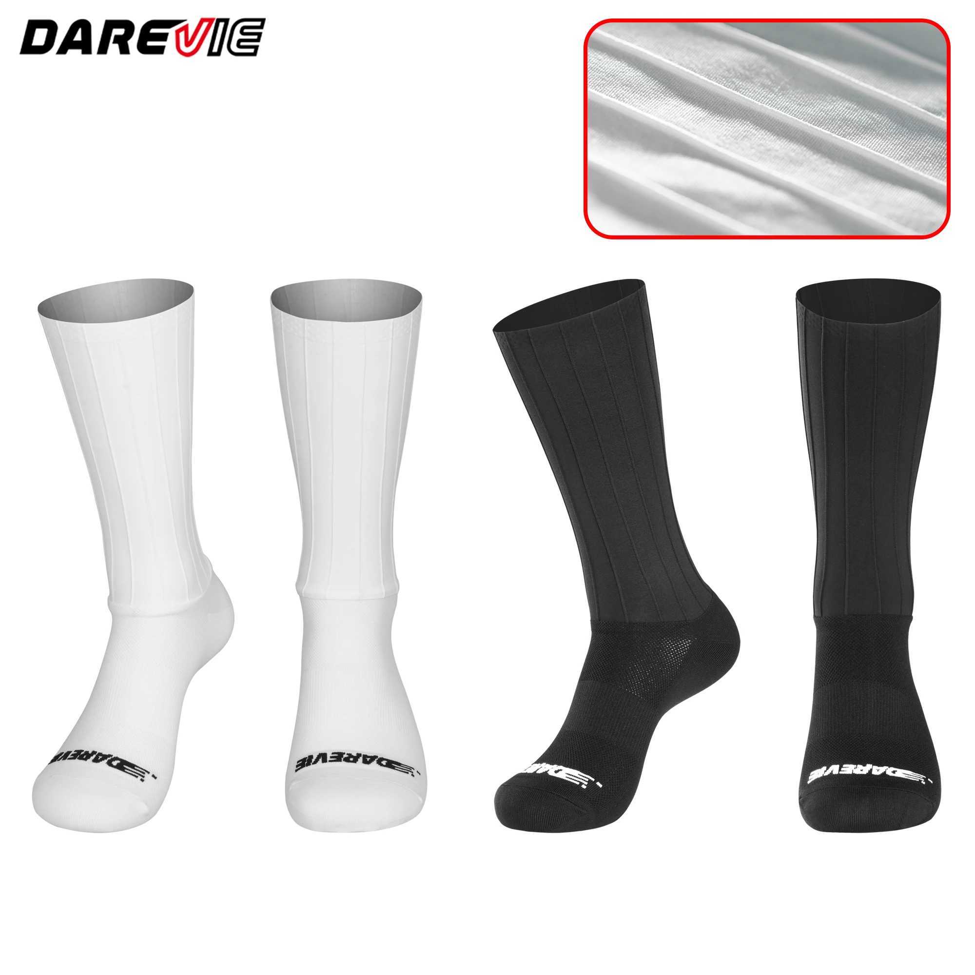 DAREVIE AERO Cycling Man Socks Pro Aerodynamics Socks Elastic Anti-Slip Mens Cycling Socks Outdoor Sports Accessories Z250610