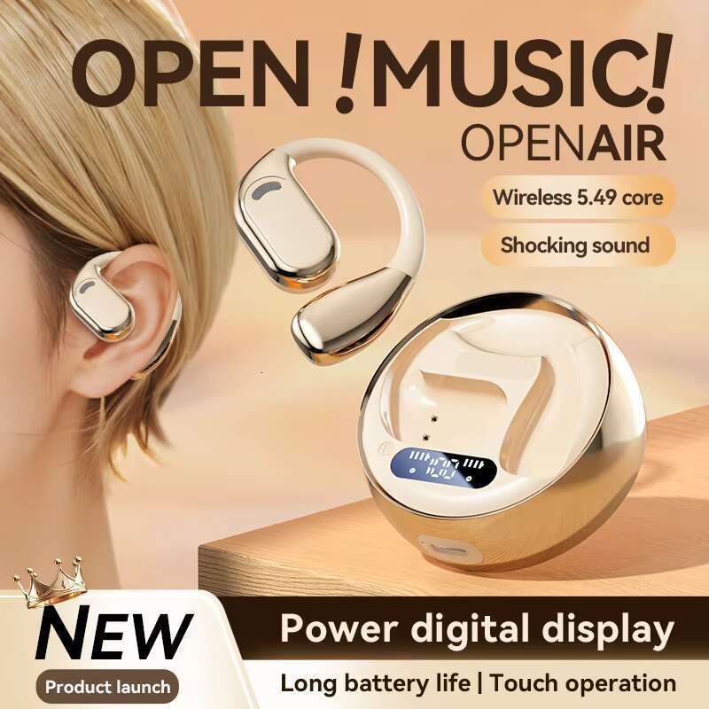 DHgargets M76 Sport Earphones with Digital Display Noise Reduction Earbuds Featuring Power and Battery Indicator