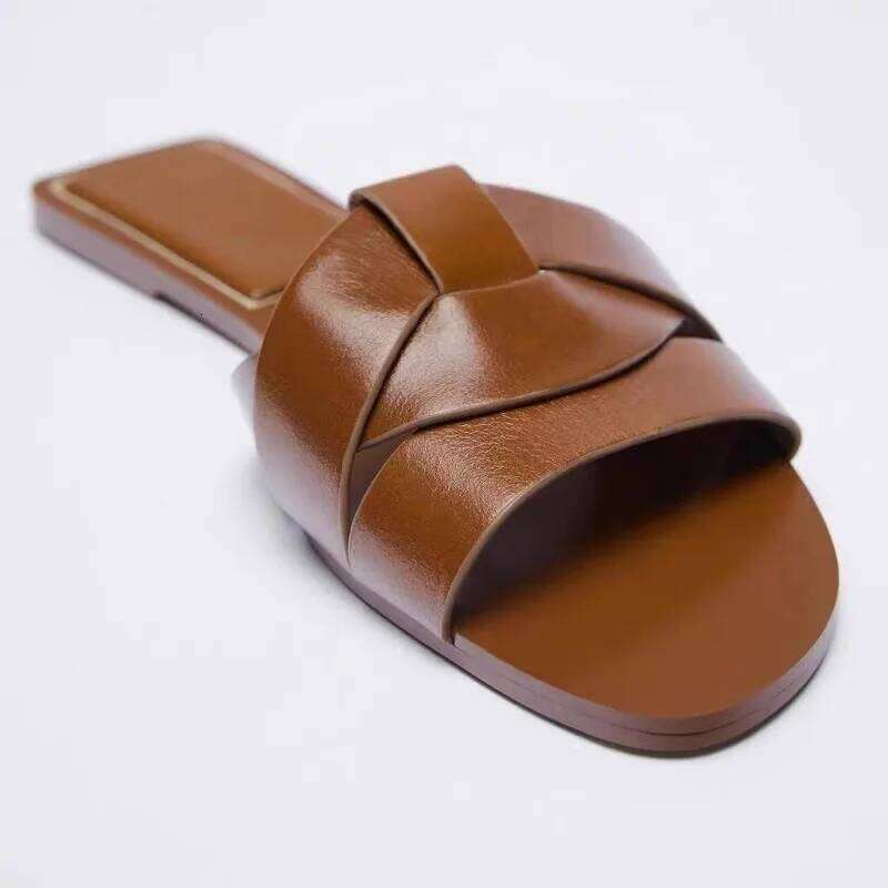 2024 New Fashion Sexy Flat Sandals Casual Ladies Sand Beach Elegant Fish Mouth Slippers Women