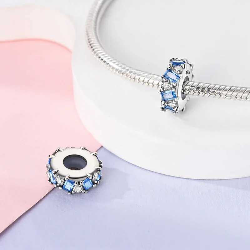 925 Sterling Silver Silicone Spacer Stopper Clip Charms Beads Fit Original Bracelet DIY Jewelry for Women Pendants Dangle Gift XJ250611