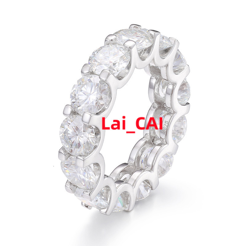 S925 Sterling Silver Moissanite Ring Simple Creative 5.0mm Main Stone Exquisite Hemp Rope Design Elegant Ring