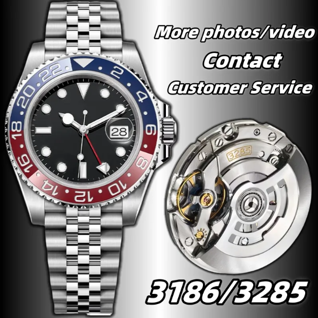 Mens Top Cal.3285 Automatic Mechanical 72-hour power reserve Ceramic Bezel Sapphire Slip Buckle Super Clone GMT Clean Factory Watch